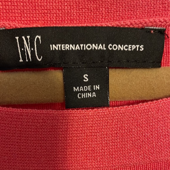 INC knit top with embroidered sleeves. NWT - Picture 3 of 5